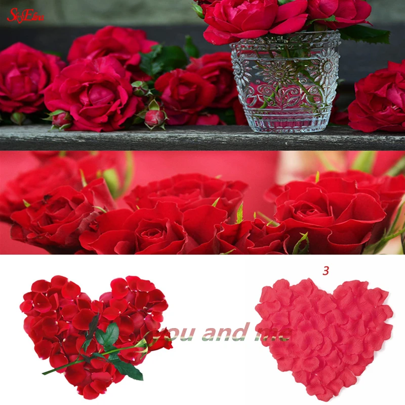 white red pink 1000pcs Silk Rose Petals Flower Leaves Wedding Supplies Favor Party Decorations 6Z SH012 | Дом и сад