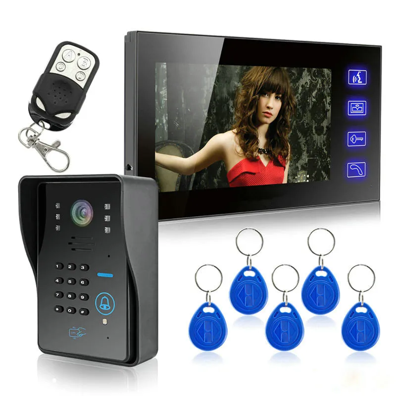 Buy Home Security Wired 7" TFT LCD Monitor Color Camera Kit Video Door Bell