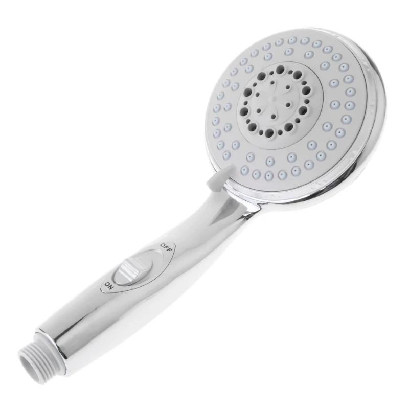 

1pc 5 Functions Water-saving Switch With Hand-held Shower Nozzle Stop ABS Plating Finished Bathroom Shower Head Spray LS'D Tool