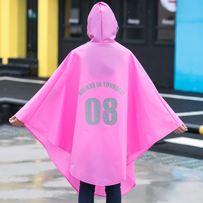 Skup Yuding kolorowe poncho przeciwdeszczowe EVA rowerowe płaszcze przeciwdeszczowe damskie Feminino męskie przenośne podróżne płaszcze przeciwdeszczowe z kapturem i przezroczystym rondem