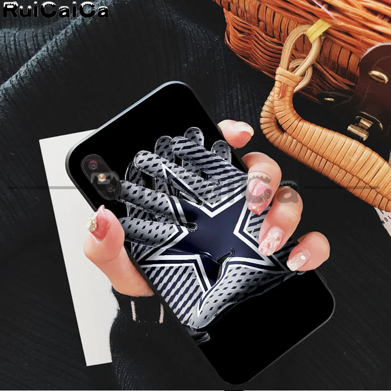 RuiCaiCa dallas cowboys DIY красивые аксессуары для телефонов, чехол для iPhone X XS MAX 6 6S 7 7plus 8 8Plus 5 5S XR