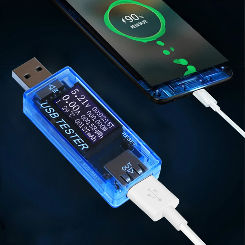 ЖК-дисплей тестер тока и напряжения детектор электрической мощности отображает ток цифровой USB многофункциональные инструменты