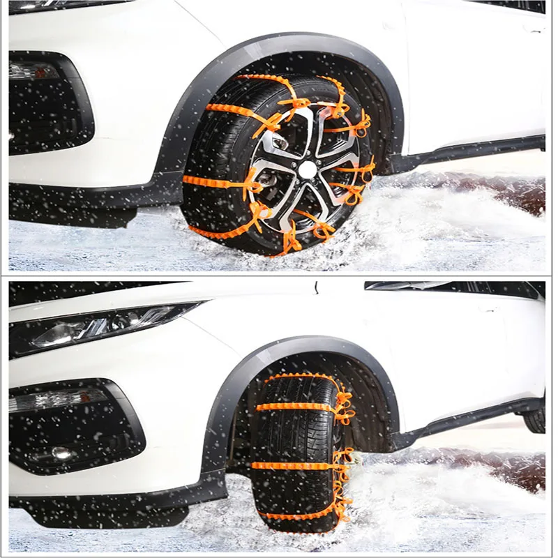 4 шт. зимние противоскользящие цепи для шин, колеса, шины 145-295 мм, утолщенная безопасность дорожного полотна для универсальных автомобилей, салонов, внедорожников
