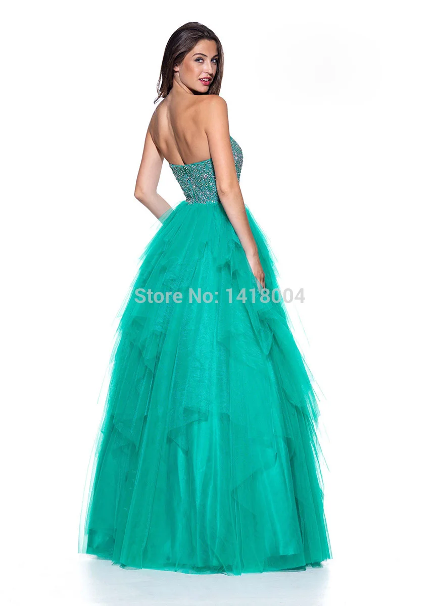 9A-2014 New Arrival A Line Strapless Sexy Backless Prom Gowns Colorful Beading Jewel Crystals Evening Dress Party Dresses | Свадьбы и