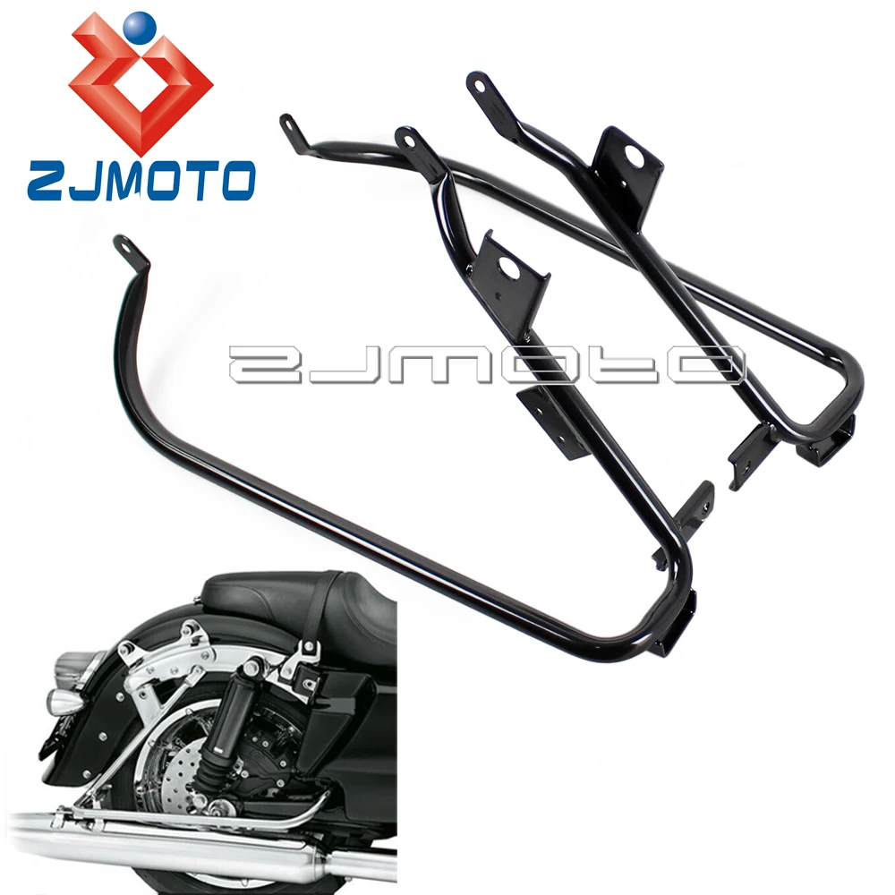 

1 Set Saddlebag Guard Rails For Harley Touring Road King Road Street Glide Electra Glide 2009-2013 Saddle Bag Support Brackets