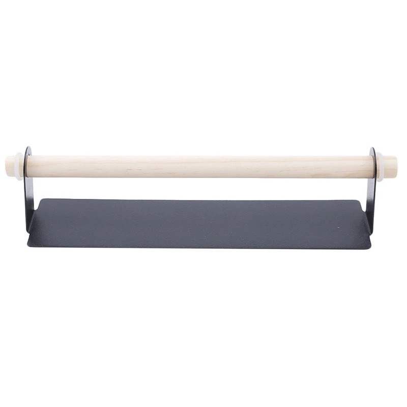 

Metal Wall Hanging Holder Wood Towel Shelf Toilet Paper Organizer Rag Holder Plastic Wrap Film Storage Racks Kitchen Accessori