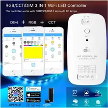 RGB/CW WW светодиодный Wi-Fi пульт управления через Amazon Alexa телефон приложение 15A wifi умный светодиодный диммер управления iOS/An для 5050 3528 Светодиодный лента