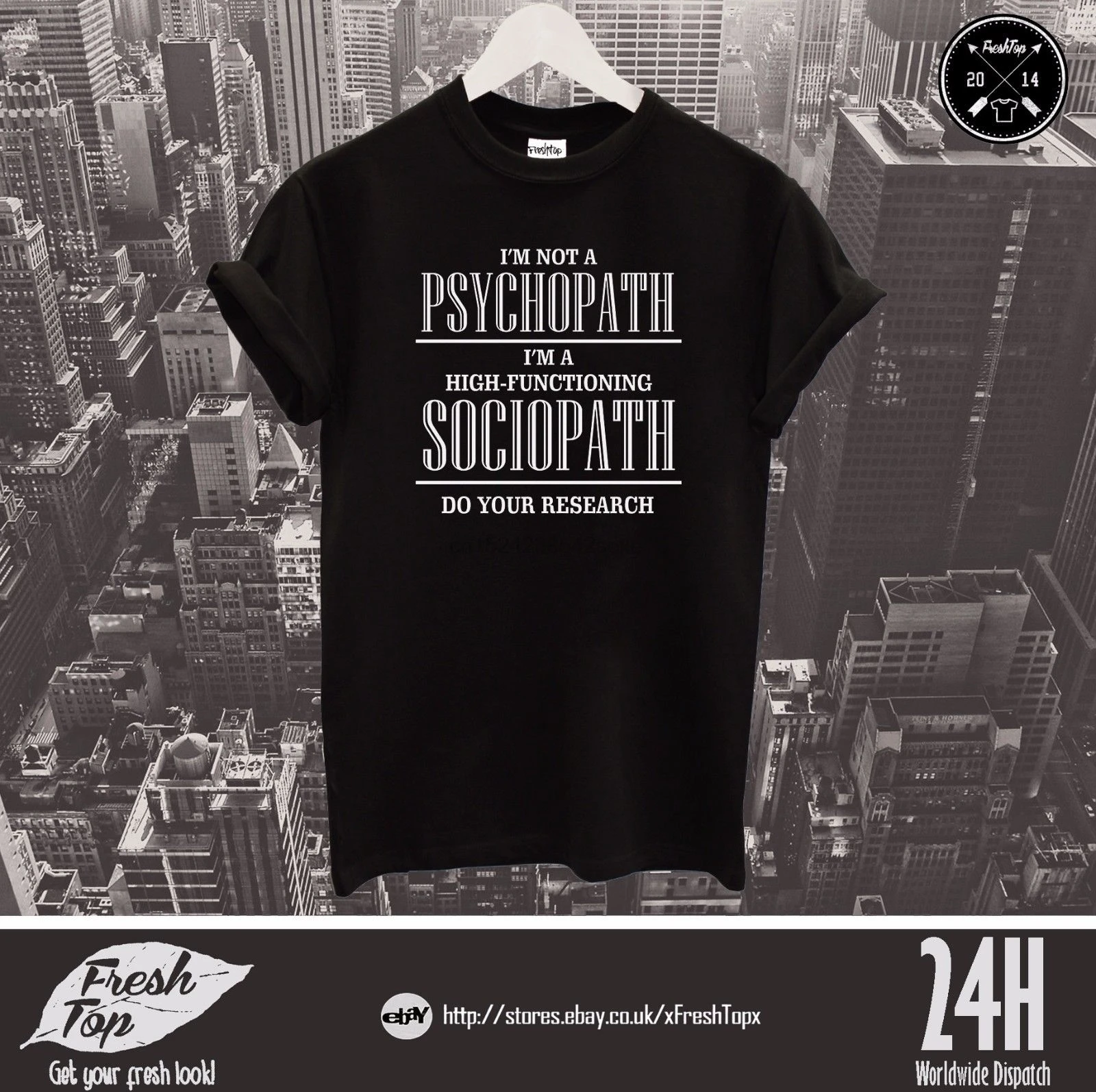 

Im Not A Psychopath Im High-functioning Sociopath T Shirt Top Sherlock Holmes