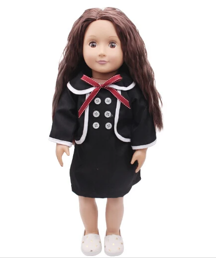 Doll-Clothes-black-suit-dress-for-45-cm-American-girl-doll-18inch-doll-suit-for-new