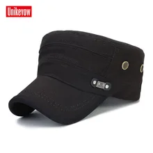 UNIKEVOW однотонная хлопковая Лоскутная дышащая армейская Кепка, мужская Кепка с плоским верхом, военная Кепка с логотипом FS, уличная Кепка