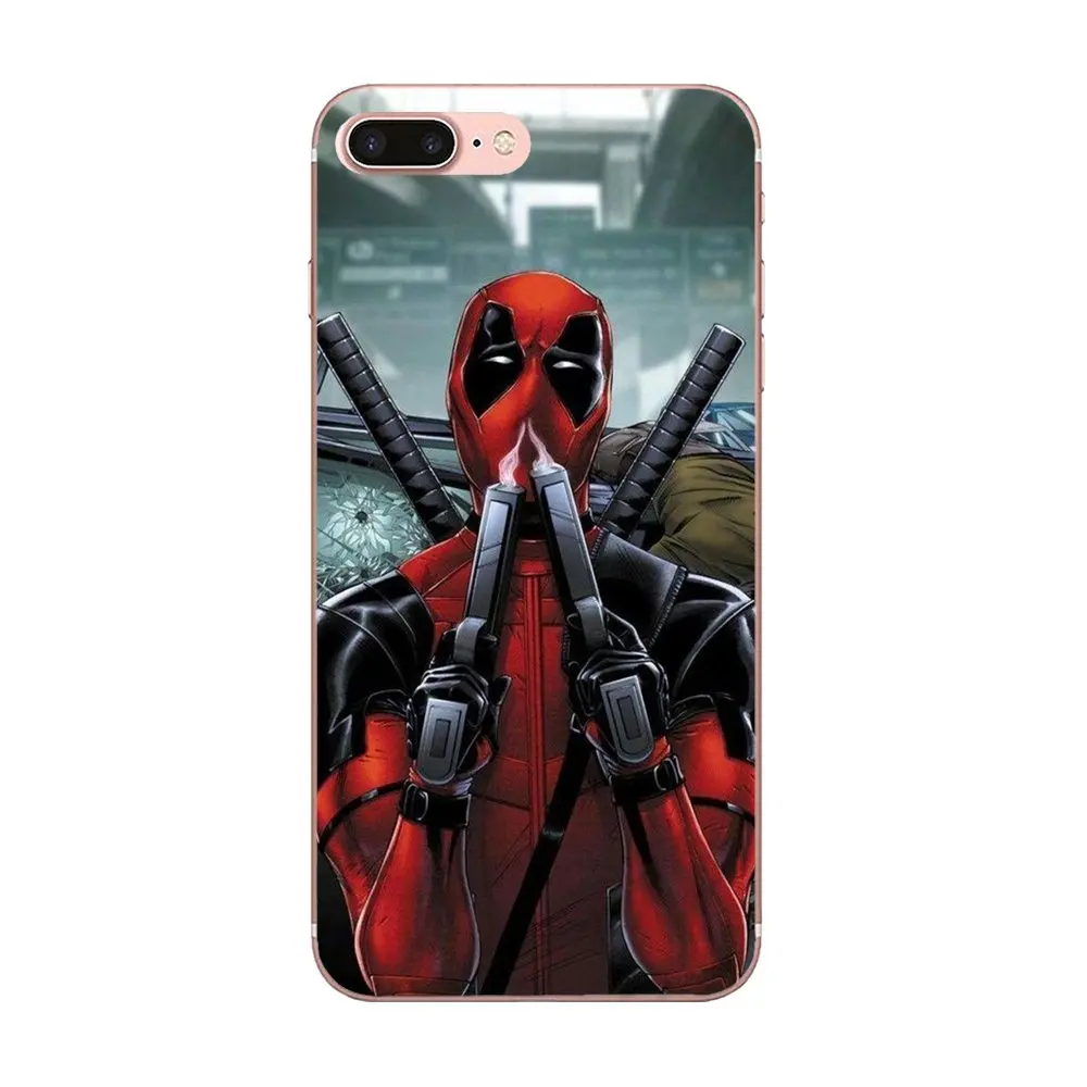 Мягкий крутой лучший Супер забавный Супермен Дэдпул для Apple iPhone X XS Max XR 4 4S 5 5C 5S SE 6 6S