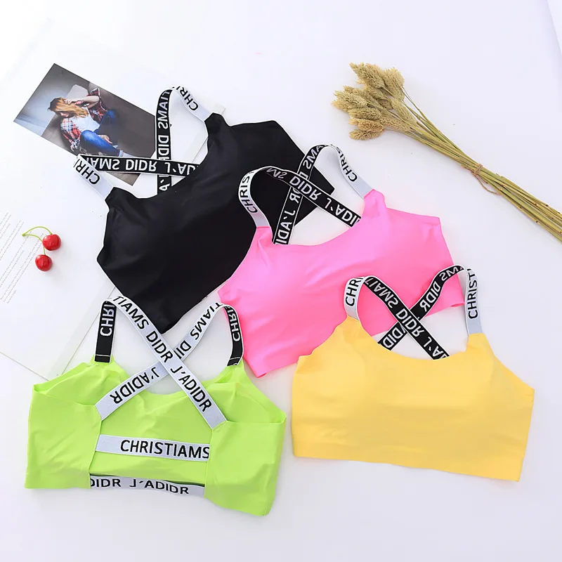 

Women Sports Crop Top Seamless Padded Bra Running Gym Yoga Athletic Vest Fitness Genie Workout Bras