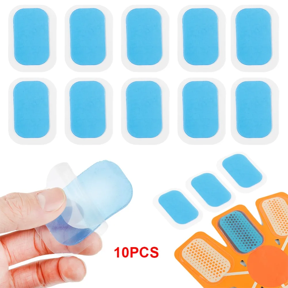 

10pcs Muscle Abdominal Exerciser Belt Machine Sticker Smart Stimulator Training Gear Hydrogel Abdominal Gel Stickers Fitness