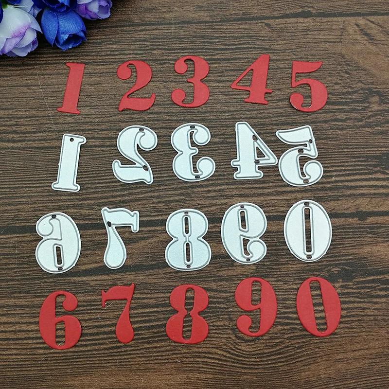 

1 Set 0-9 Numbers Metal Cutting Dies Stencils DIY Embossing Scrapbooking Decorative Paper Card Craft