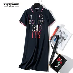 Midi Pirnt Rhinestone T Shirt Dress Women Polo Collar Summer Sundress Navy Coffee Casual Knee Length Loose Dresses Plus Size Midi Pirnt Rhinestone T Shirt Dress Women Polo Collar Summer Sundress Navy Coffee Casual Knee Length Loose Dresses Plus Size