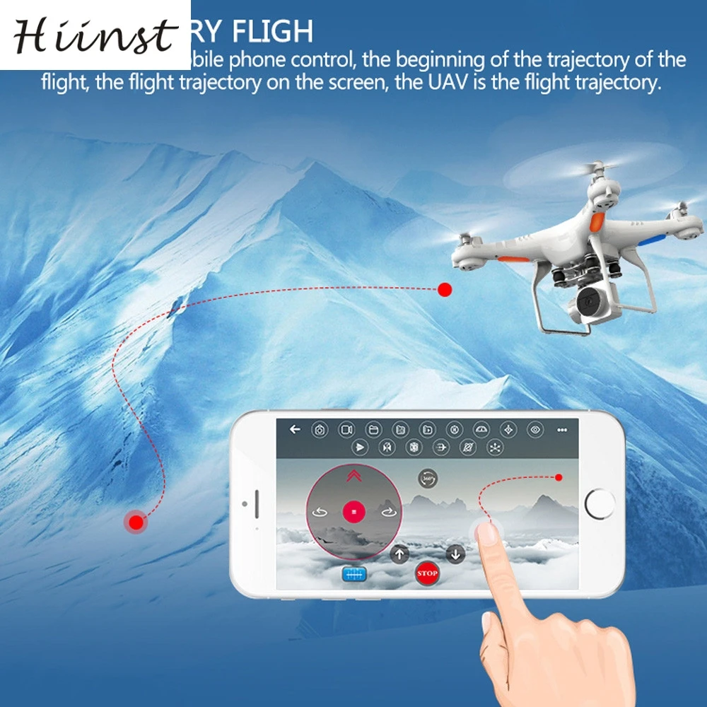

HIINST aircraft Wide Angle Lens HD Camera Quadcopter RC Drone WiFi FPV Live Helicopter Hover (200w 170 wide angle camera) gift