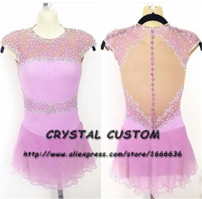 Big Discount Crystal Custom Ice Figure Skating Dresses For Girls New