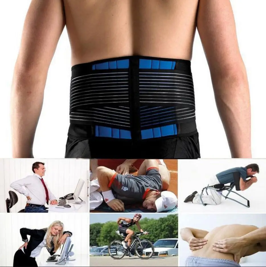 Неопреновый Регулируемый поясничный корсет с нижней частью спины Ортопедический Корсет фитнес-Тренажерный зал мужской поясной бандаж