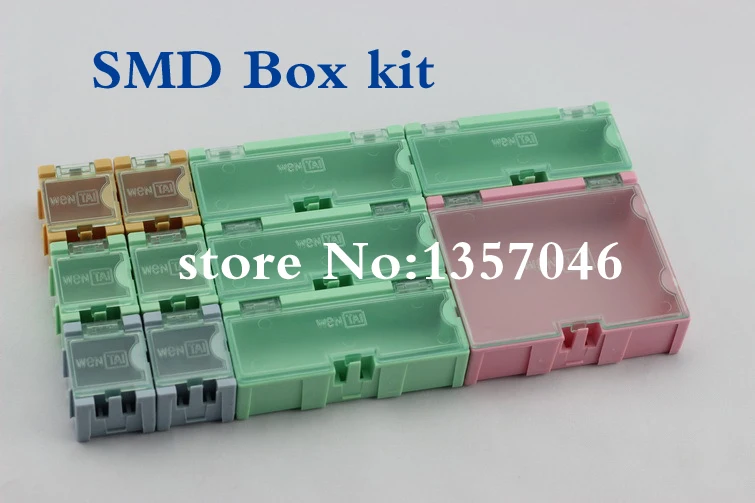 11 шт./лот коробка для хранения комплектующих IC коробки КОМПОНЕНТОВ SMT SMD Wentai box Kit|smd