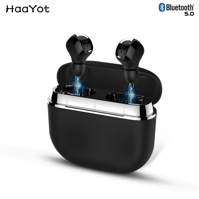 HAAYOT 5 0 Bluetooth наушники водонепроницаемые беспроводные стерео с двумя ушами