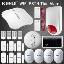 KERUI W1 WI-FI сигнализации Системы дома PSTN охранной интеллектуальные Системы Android IOS APP Управление клавиатура дым утечки воды