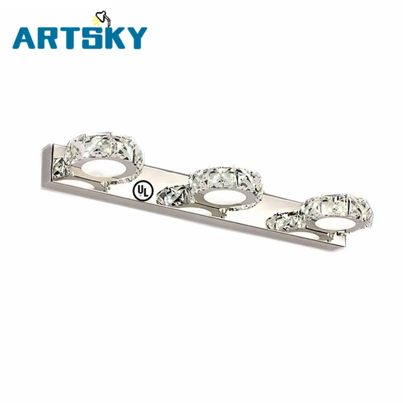 

Modern Bathroom Vanity Lights Crystal LED Wall Lamp Sconces Bedside Lamp Lighting for Front Makeup Mirror