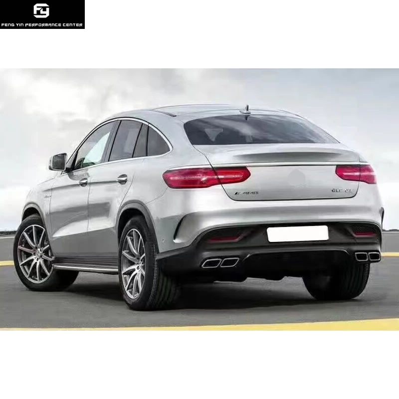 GLE Coupe GLE63 AMG стиль PP Неокрашенный передний бампер задний диффузор гоночные грили для Mercedes Benz GLE Coupe Комплект кузова автомобиля