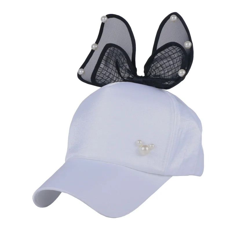 Дизайн для женщин и девочек сетчатая форма snapbacks шапки со стразами черный белый фуксия джинсовая брендовая бейсболка Новинка casquette - Цвет: white cap