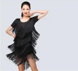 Взрослые/Дети кисточкой Латинской платье для танцев Для женщин девочек/леди ча-ча/Румба/Samba/Танго/бальные юбка для танцев латинская одежда