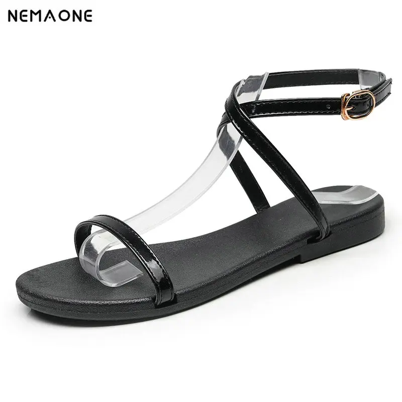 

NEMAONE women sandals 2019 fashion Women Summer Beach Roman Sandal ladies Open Toe flat sandal Casual female shoes