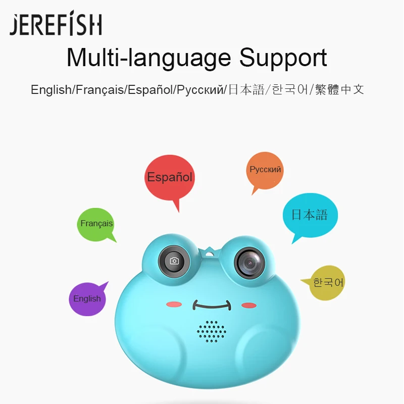 JEREFISH HD лягушка детский фотоаппарат Цифровая фотокамера Juguetes фотография подарок