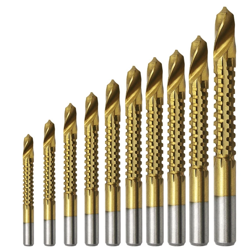 

10Pcs Power Drill & Saw Set 4241 High Speed Steel Woodworking Wood Twist Drill Bit 3Mm 4Mm/5/6/6.5/7/8/9/10/13Mm