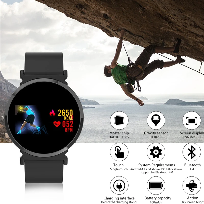 

Heart Rate Monitor Smart Watch For Men Women Color IPS Screen Pedometer Calorie Fitness Watch Clock Blood Pressure Sport Watch