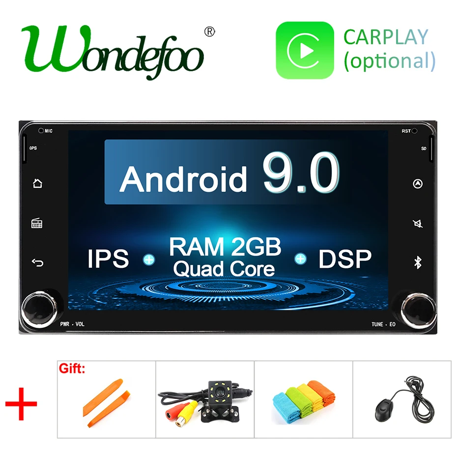 

DSP 4G 64G IPS Android 9.0 CAR RADIO For Toyota RAV4 COROLLA VIOS HILUX Terios Land Cruiser 100 PRADO GPS PC no dvd player
