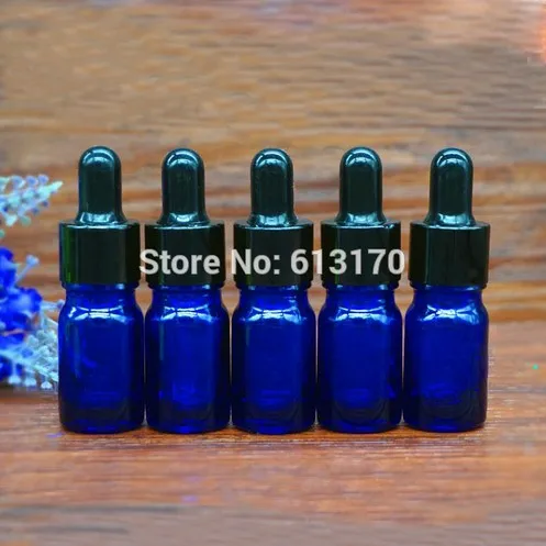 

2016 New arrival 5ml Blue Glass Dropper bottle,5cc Empty Essential Oil bottle Small sample Vials Black rubber