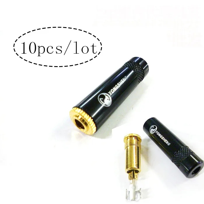 10 шт./лот сделано Neutrik фабрики Китая YS231BG 3.5 мм 3 pole мини-джек стерео OD4mm отверстие