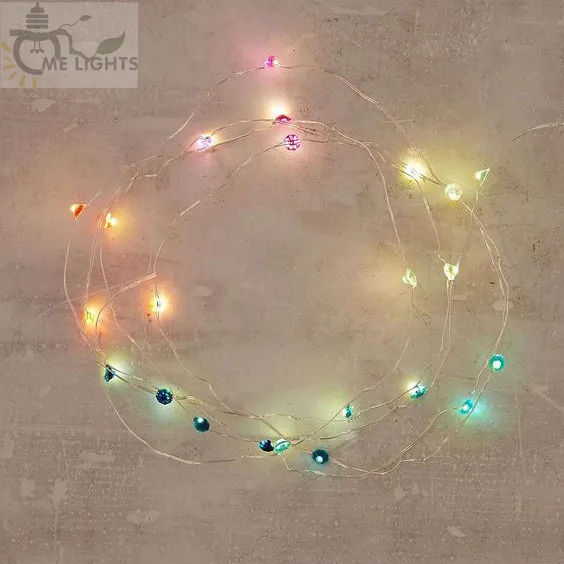 Battery Powered Rainbow Diamond String Lights gerlyanda Decorative LED Christmas Lights for Party Holiday Decoration Garland Battery Powered Rainbow Diamond String Lights gerlyanda Decorative LED Christmas Lights for Party Holiday Decoration Garland