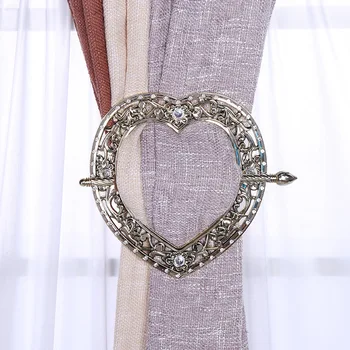

New Supply of Beautiful Heart Curtains Clasp Ribbon Plastic Nano Rome Insert Ring Curtain Bind Home Decoration Ring Holder Clips