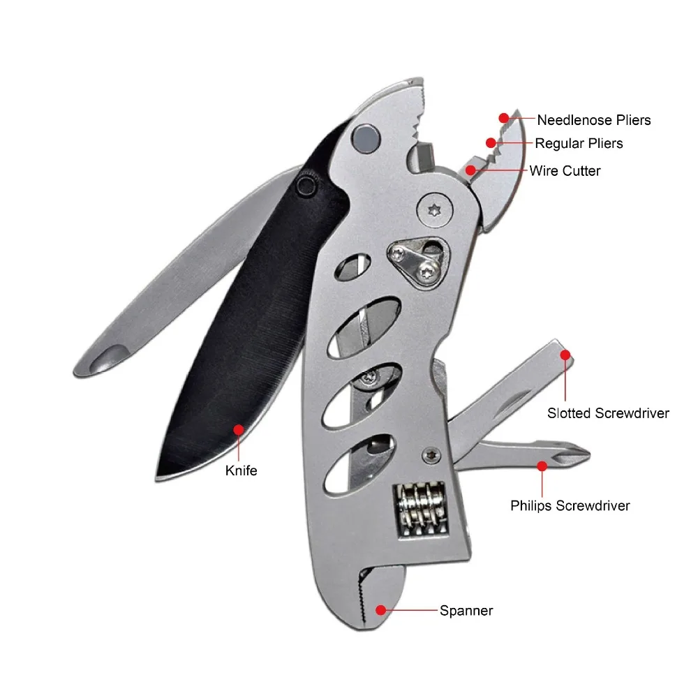 Открытый складной отвертка комбинированный инструмент multi-function гаечный ключ нож Кемпинг плоскогубцы из нержавеющей стали кусачки 53HRC