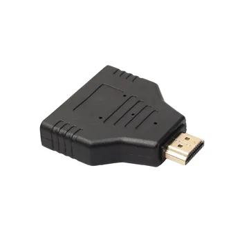 

700pcs/lot 1080P HDMI Port Male to 2 Female 1 In 2 Out Splitter Onversion Converter Head Adapter HDMI Male to Female