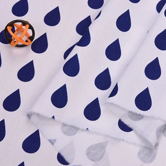 Chainho, четыре цвета, облако и дождь серии, печатные твиловая, хлопковая ткань, Лоскутная Ткань для DIY Вышивание квилтинга ребенка материал - Цвет: B 1 piece 100x160cm
