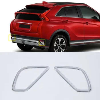 

For Mitsubishi Eclipse Cross 2018 ABS Chrome Rear Tail Fog Light Lamp Cover Bezel Garnish Molding Trim 2pcs Car Styling