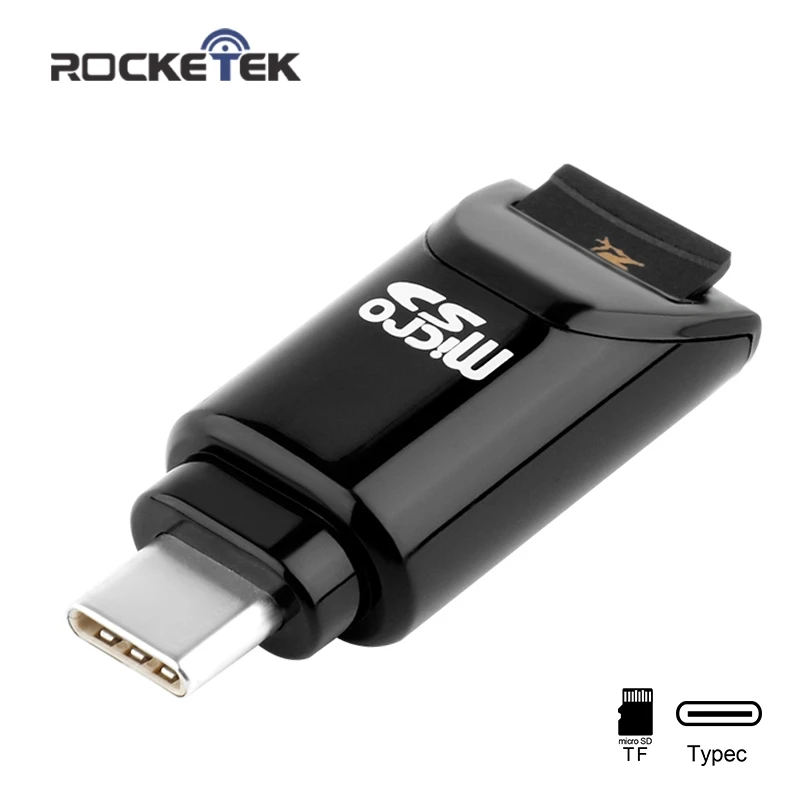 ROCKETEK type c usb 2.0 otg phone type-c memory card reader adapter for micro SD/TF pc computer laptop accessories