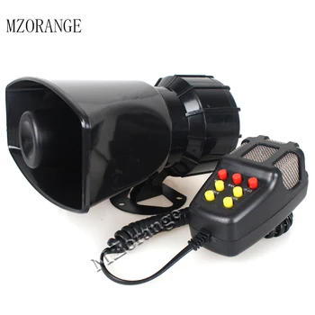 

MZORANGE 7 Tone Speaker Horn 12V 100W Police Siren Horn Loud Speaker Universal Motorcycle Car Alarm Firemen Ambulance Megaphone