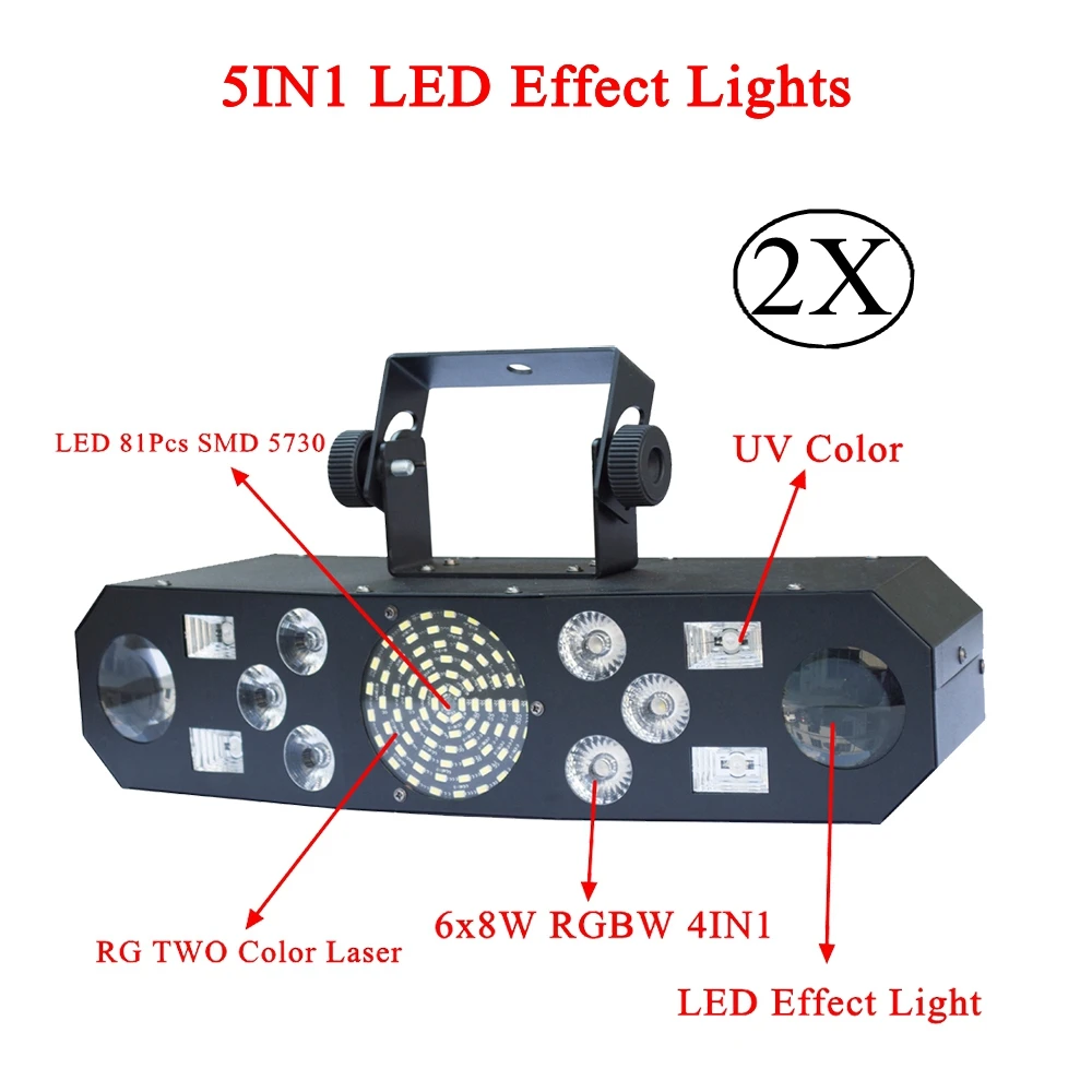 5в1 DJ лазерный сценический светильник полноцветный RGB или 48 RG узоры проектор 4X3 Вт УФ CREE одноцветный светодиодный сценический светильник ing