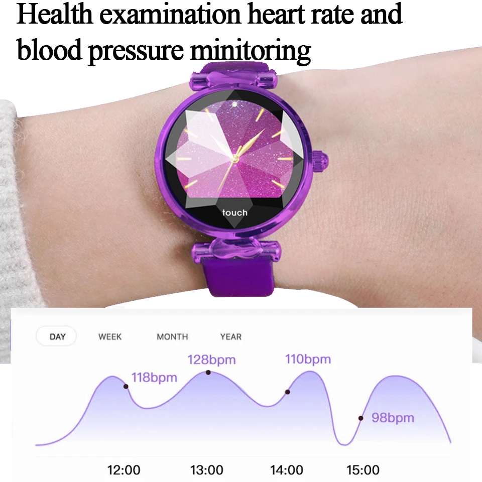 Kaufen Herz Rate Monitor Smart Uhr Frauen Blut Pressur Bluetooth Mode Smart Armband Fitness Tracker Weibliche Armband Uhr