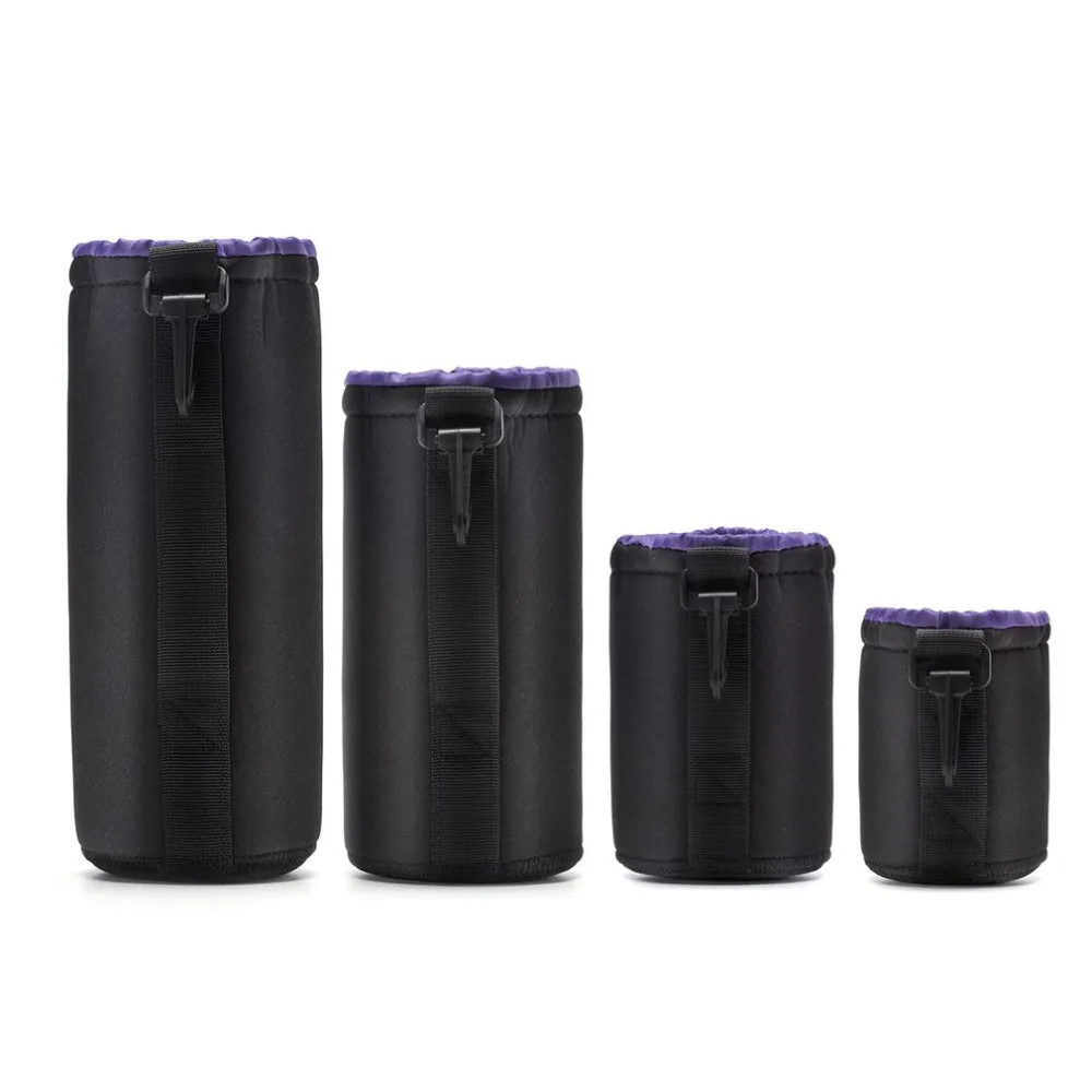 

4pcs/pack DSLR SLR Camera Lens Bag Padded Protector Waterproof Camera Bags Cases Pouch Shockproof Anti-dust for DSLR Nikon Canon