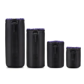 

4pcs/pack DSLR SLR Camera Lens Bag Padded Protector Waterproof Camera Bags Cases Pouch Shockproof Anti-dust for DSLR Nikon Canon