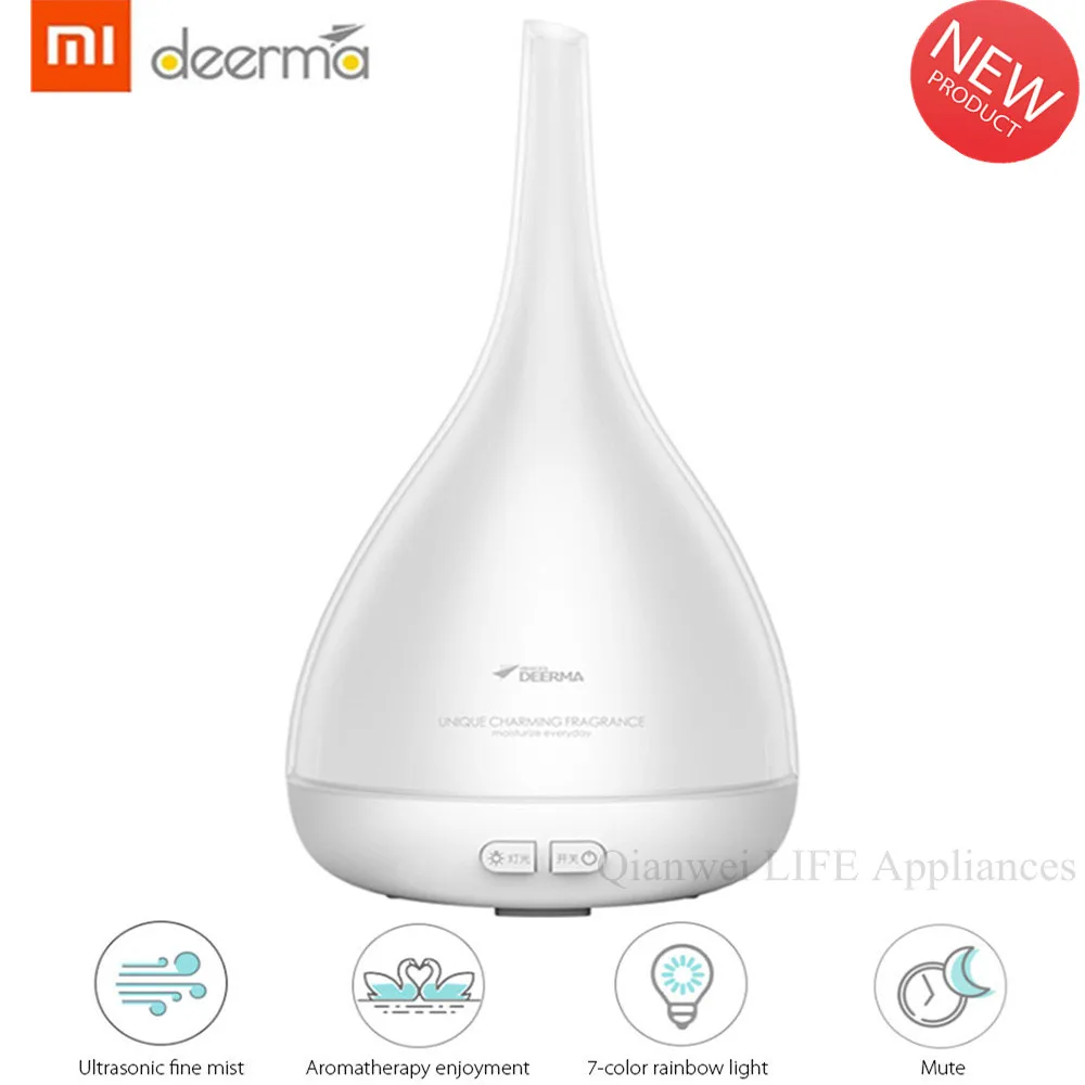 

New Xiaomi Deerma Ultrasonic Air Humidifier Aroma Essential Oil Diffuser Aromatherapy Lamp Humidificador 7 Color Light DEM-XS12