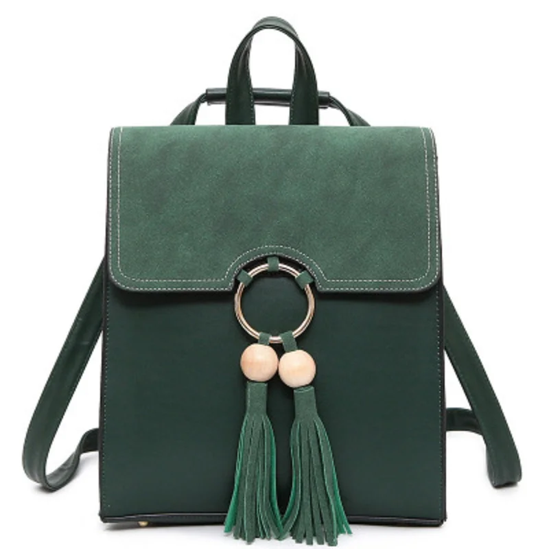 

Backpack Women Leather Tassel Daily Bag For Youth Female woman Teenage Grils Travel Makeup Bag Fashion Laptop Backpack 2019